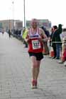 Lee Bennett (Elswick) finishing the Transped Blyth Valley 10k.